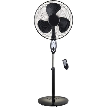 Optimus Oscillating Stand 18" Fan with Remote F-1872BK